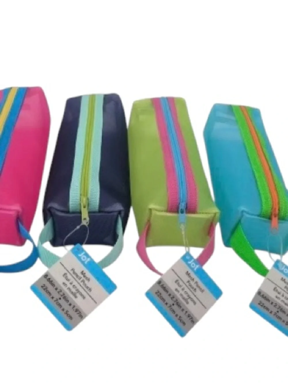 Colorful Color Zipper Mesh Pencil Makeup Storage Cases Pouch